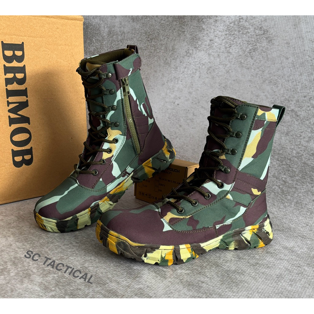 Sepatu PDL TACTICAL FULL LORENG BRIMOB MODEL BARU/Sepatu PDL LORENG BRIMOB