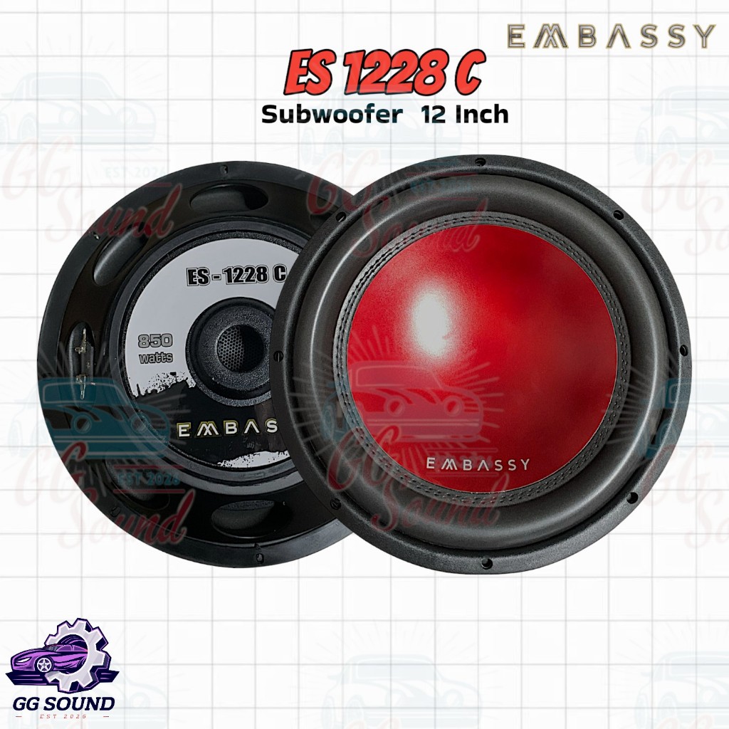 Speaker Subwoofer 12 Inch Embassy ES-1228C Subwoofer Mobil ES 1228C  5.0