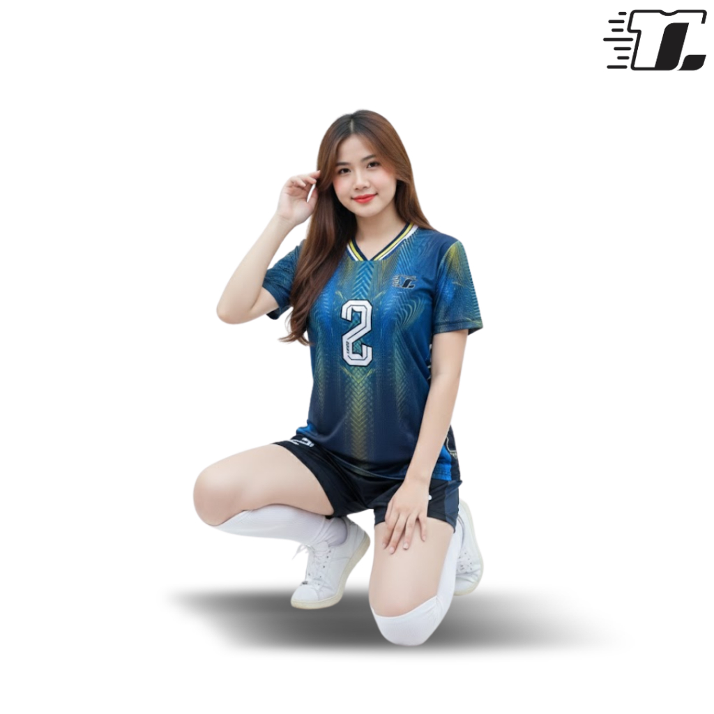 Lifco Jersey Dan Celana Voli Cewek Premium  Full Printing Greeta Mermaid Series (Dijual Secara Terpi