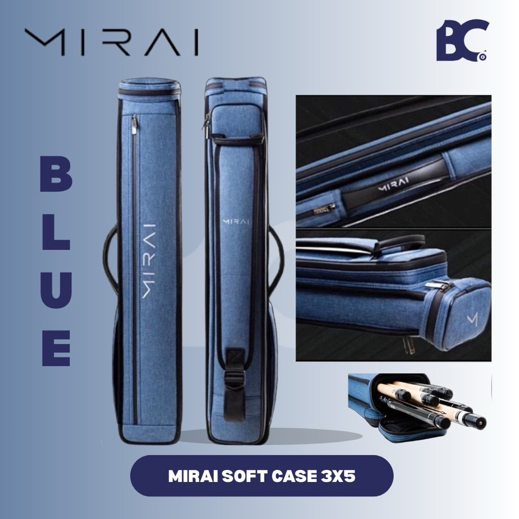 (PASTI ORI) Mirai 3x5 Cue Case - Tas Billiard Mirai 3x5 - SoftCase Mirai 3x5 - Billiard Case 3x5 Mir