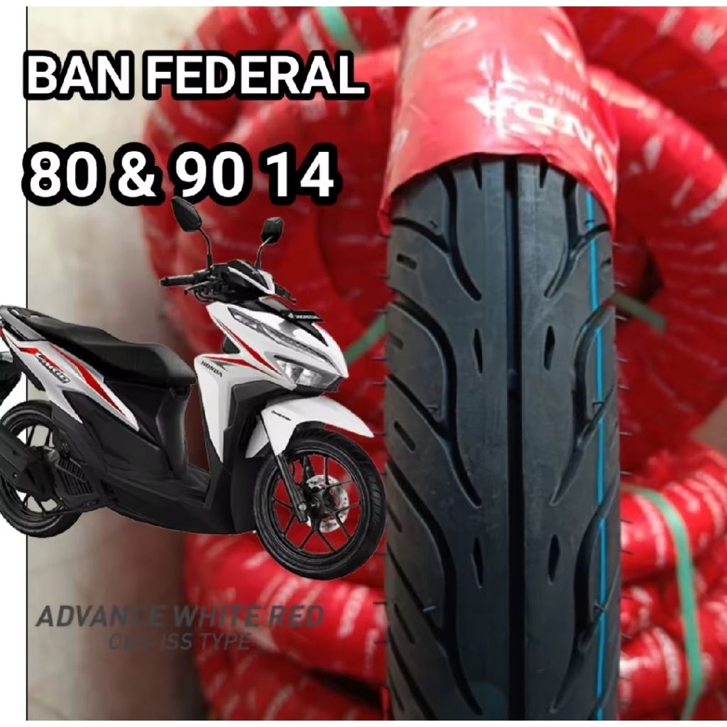 BAN FEDERAL 80/90 14 DEPAN MOTOR METIK