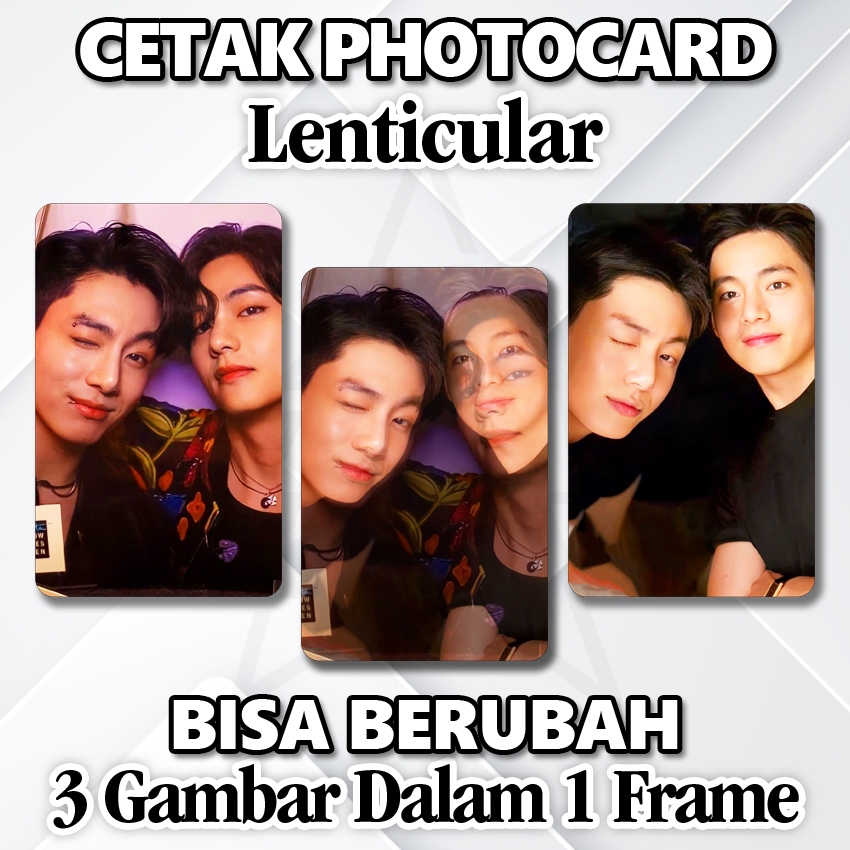 [C1] Cetak Photocard Bisa Berubah 3 Gambar Dalam 1 Frame | Custom Lenticular Photocard