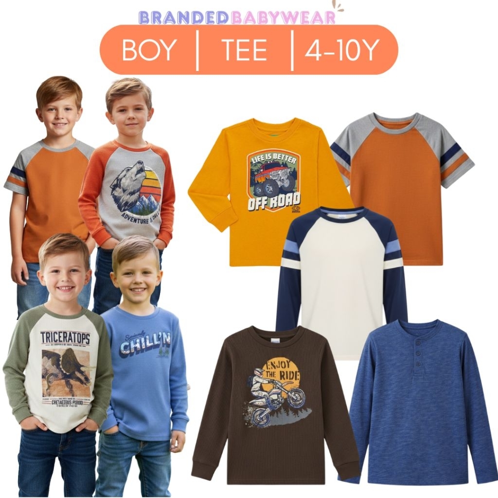 Kaos Anak Laki Laki Size 4-10Tahun Cocok Untuk Kado/Gift BBW890