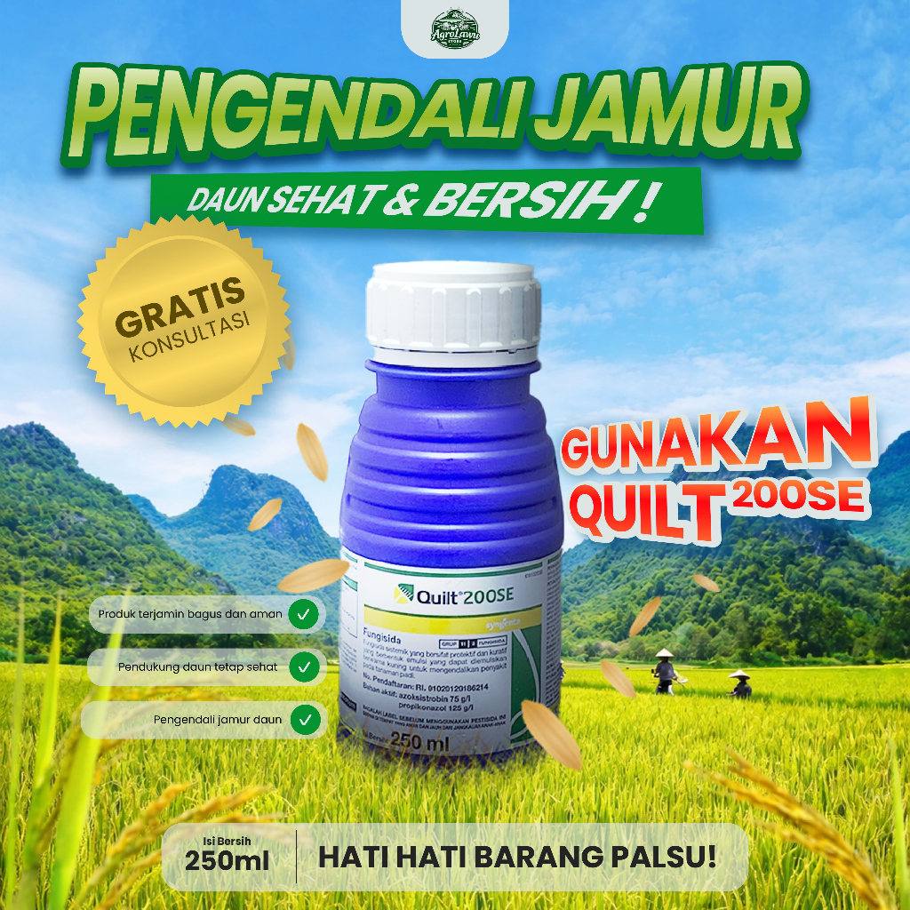 FUNGISIDA(100%ORIGINAL) QUILT 200SE KEMASAN 250ML - SYNGENTA