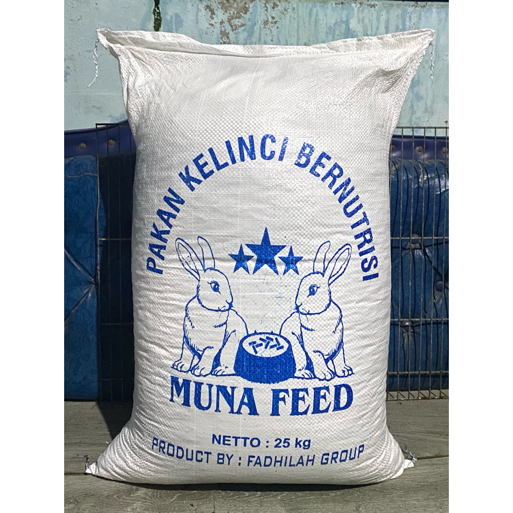 makanan kelinci pelet kelinci munafeed  25kg