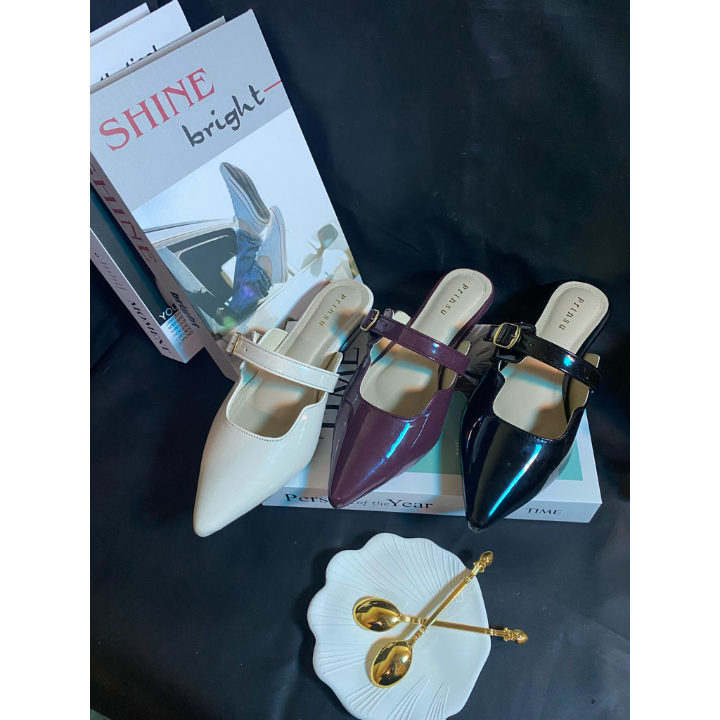 Sandal Sepatu Heels Wanita Tali Gesper Sintetis Belle