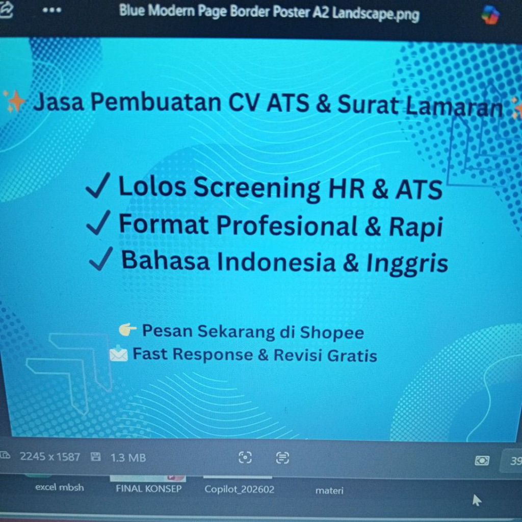 Jasa Pembuatan CV | CV ATS dan Surat Lamaran Kerja