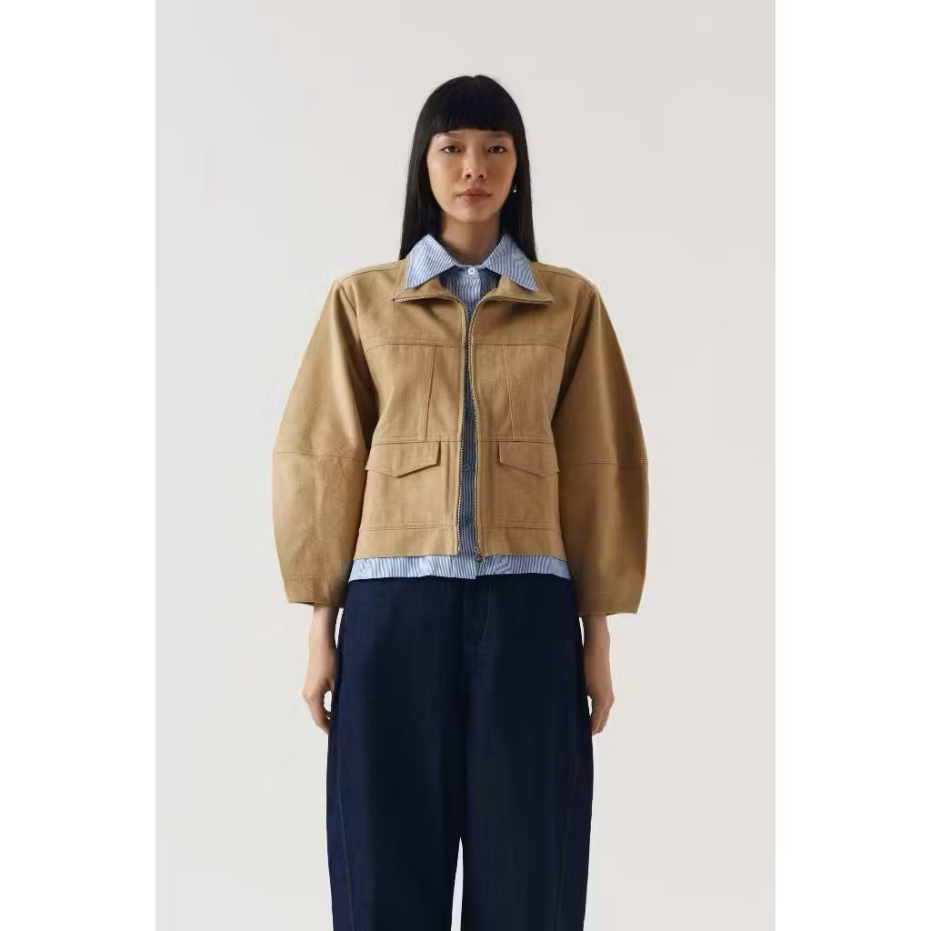 NASL by Nagita Slavina Khaki Jacket Layer Blue