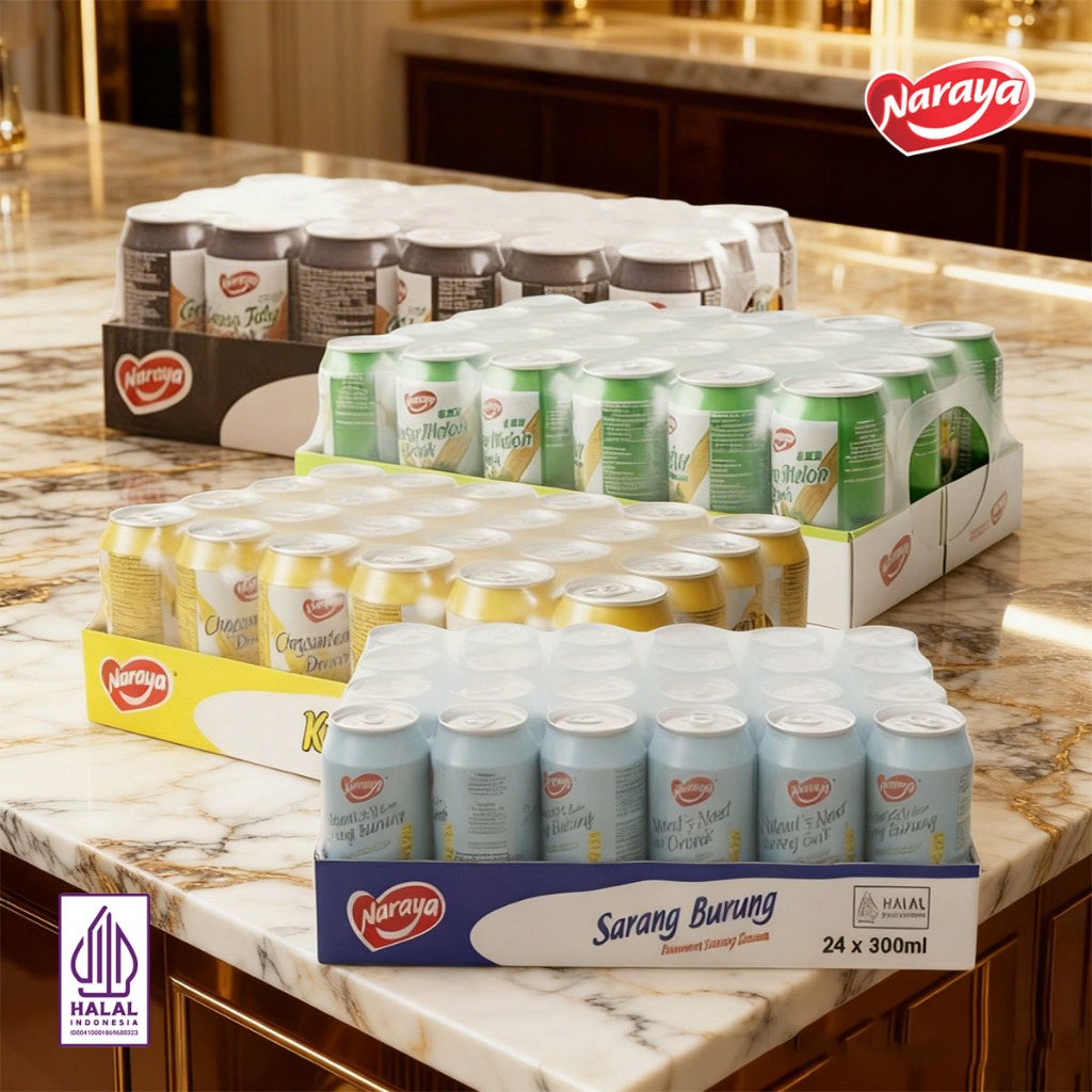 Naraya Instant Drink Minuman Kaleng Aneka Rasa 1 Karton Isi 24 x 300ml Rasa Winter Melon Buah Kundur
