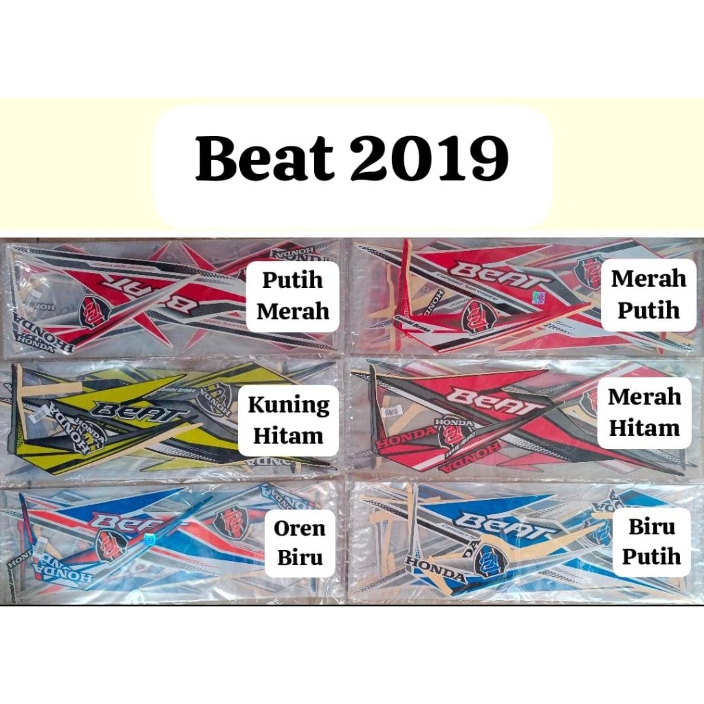 striping standar honda beat 2019 cbs sticker original