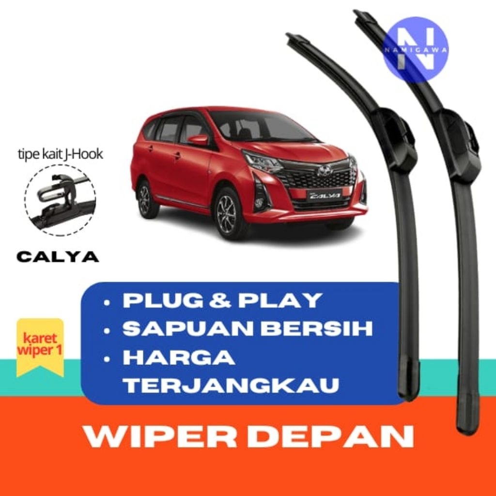 Wiper Calya Depan Frameless 2017 Wiper Depan Calya 1 Set Kanan Kiri