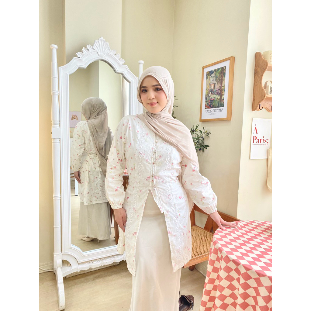 tunic|blouse tunik raya tunic wanita|tunik korea|tunik lebaran|tunik motif|tunik polos|tunik bunga b