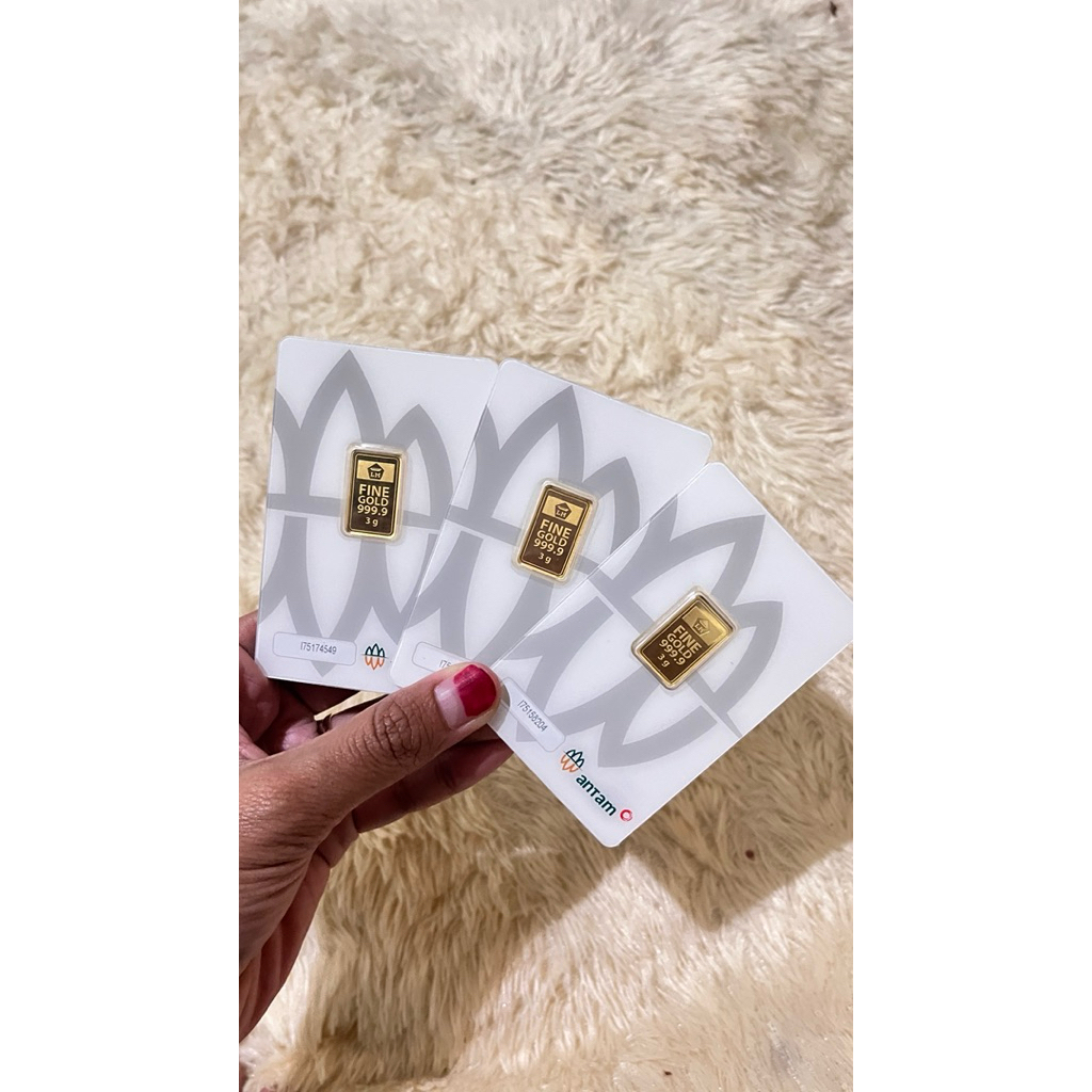 3 Gram Emas Batangan 24 Karat Antam - Presisi, Investasi Aman, Mudah Diperdagangkan