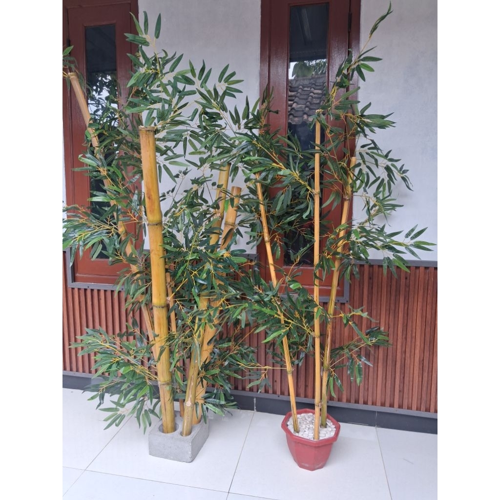 Pohon Artificial Bambu Kuning Tinggi 2 Meter