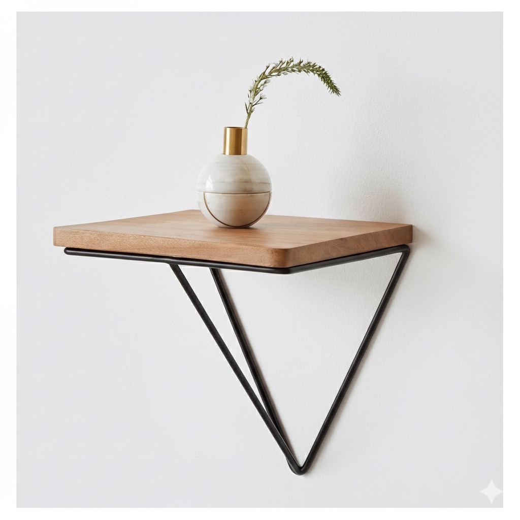 RAK DINDING MINIMALIS INDUSTRIAL TEMPEL KAYU BESI / RAK DINDING TEMPEL