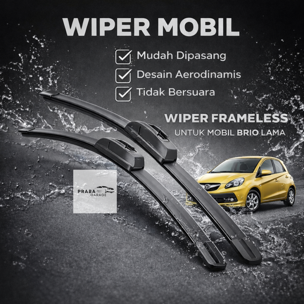 Wiper Frameless Brio Lama Wiper Brio Wiper Sepasang Wiper 1 Set Depan Brio