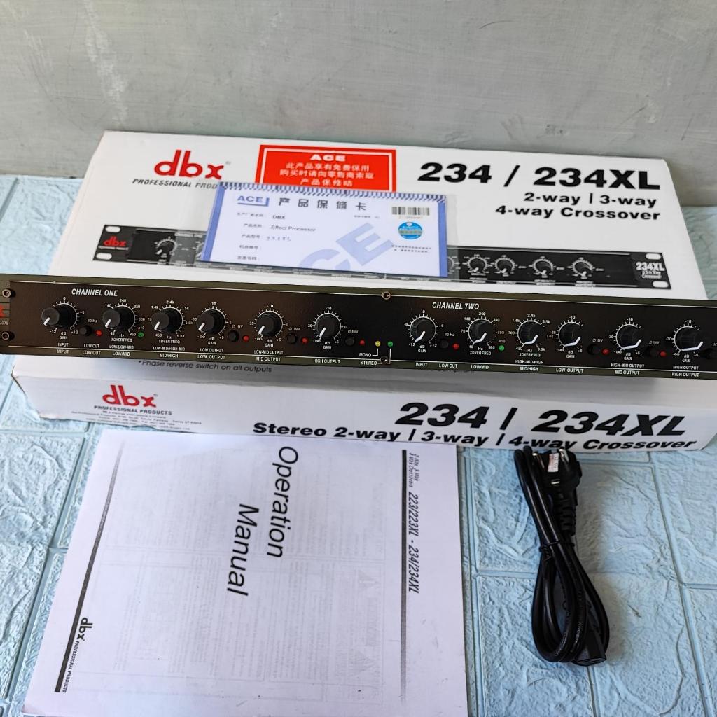 Crossover Aktif DBX 234XL Cross Aktif DBX 234 XL 3 Way Stereo 4 Way Mono Warna Hitam Grade A Soket C