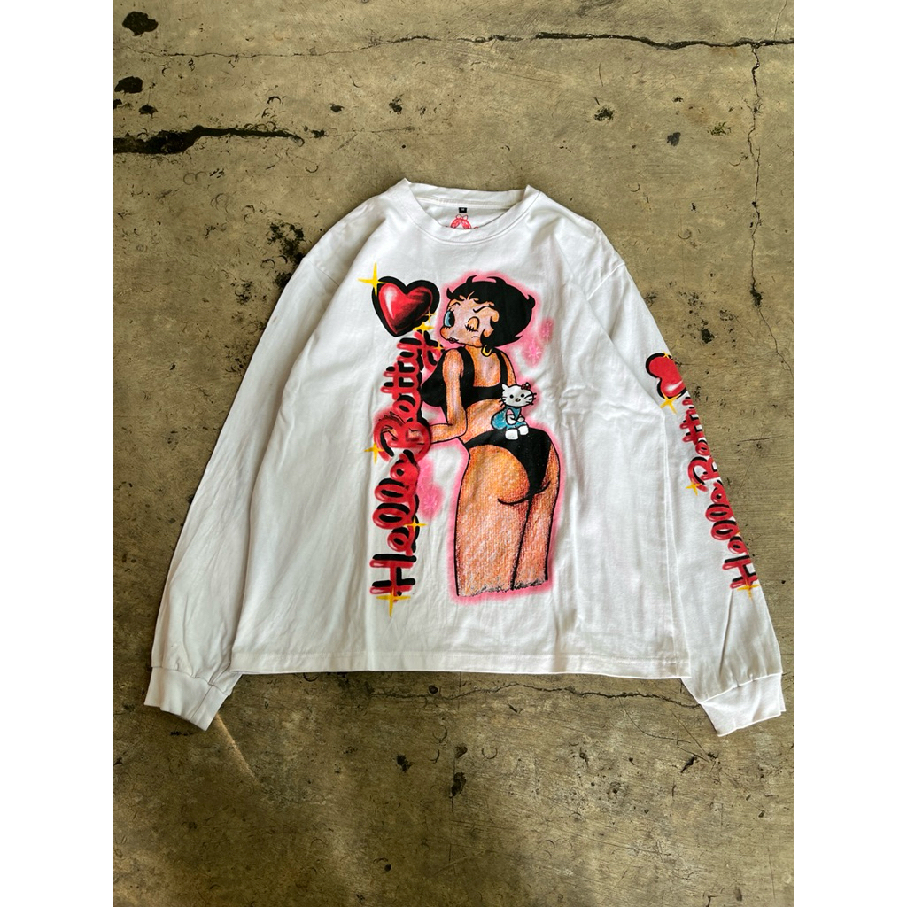 Hello Betty / not Betty Boop Vintage Heavyweight Longsleeve