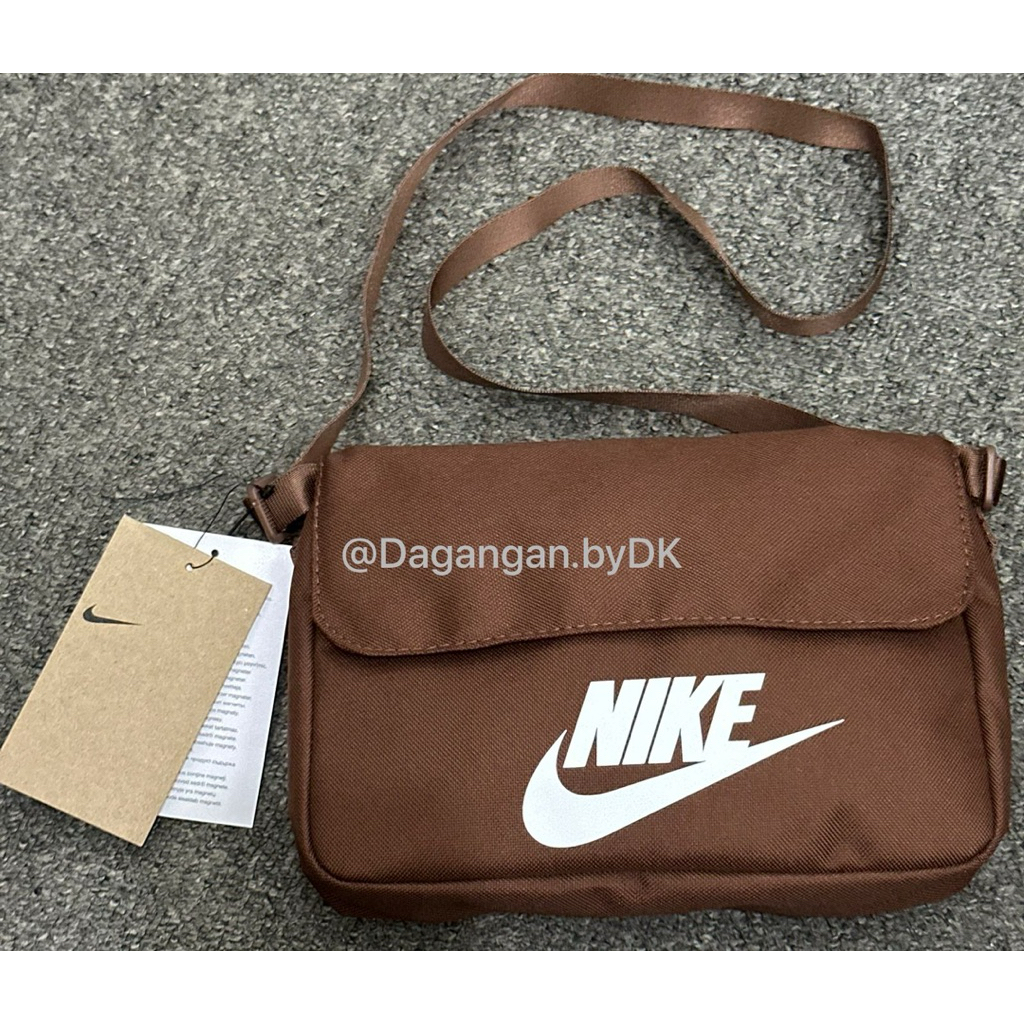 Tas Sling Bag Nike* Original 100% Brown Logo White