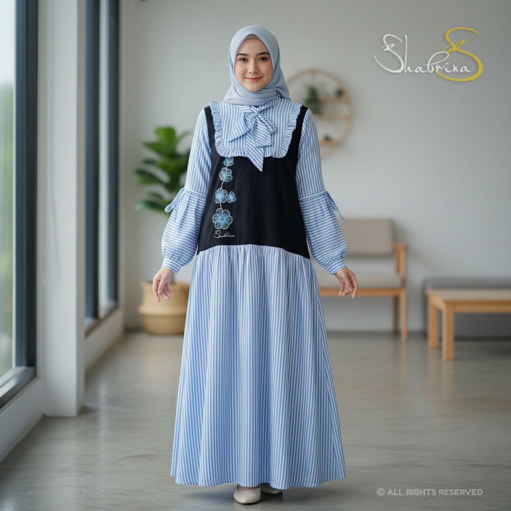 [ORI] GAMIS Muslimah SHABRINA REMAJA Terbaru Branded 100% ORIGINAL dan HIGH QUALITY