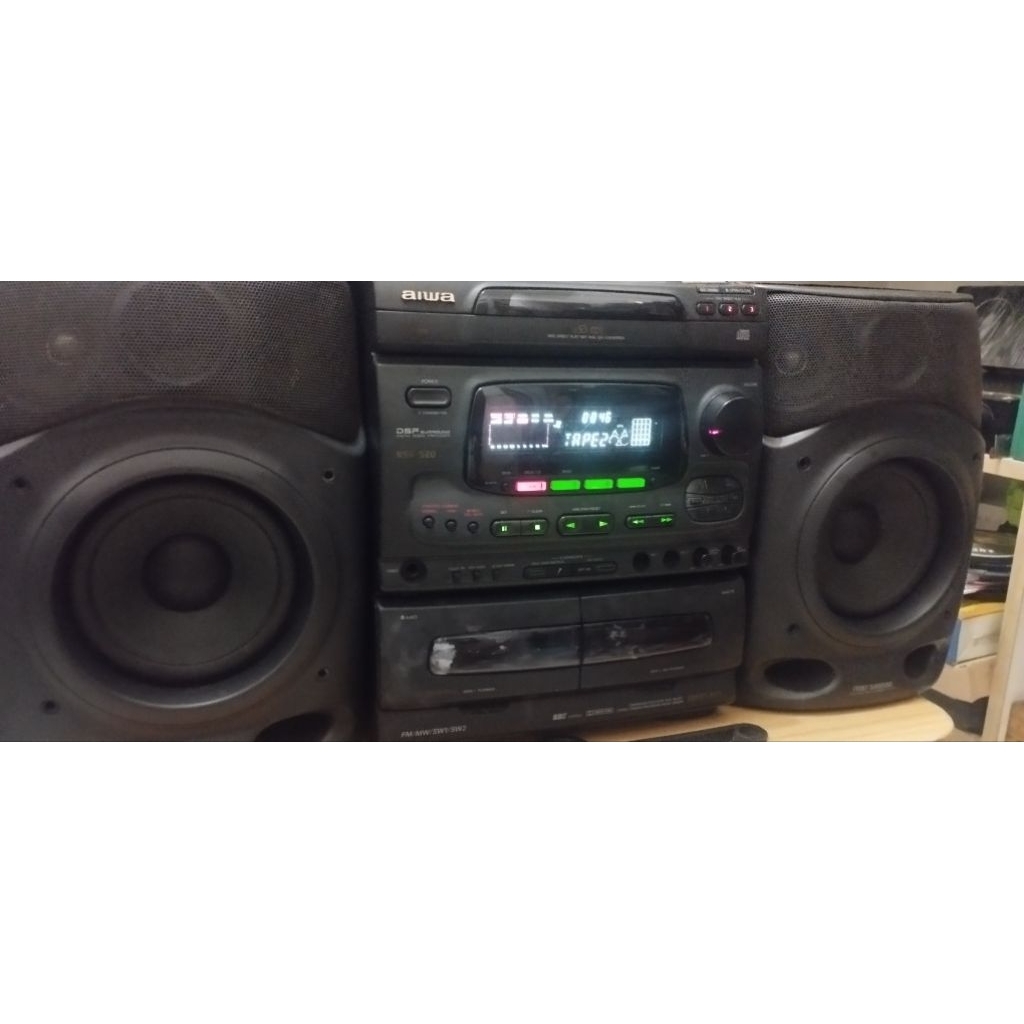 Compo Aiwa nsx520 vintage goog kondisi