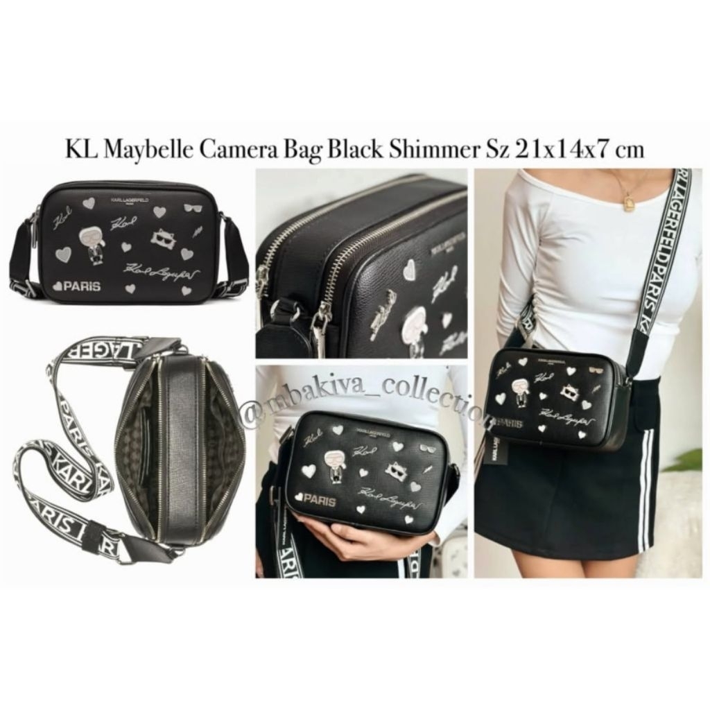 KL Maybelle Camera Bag Black Shimmer