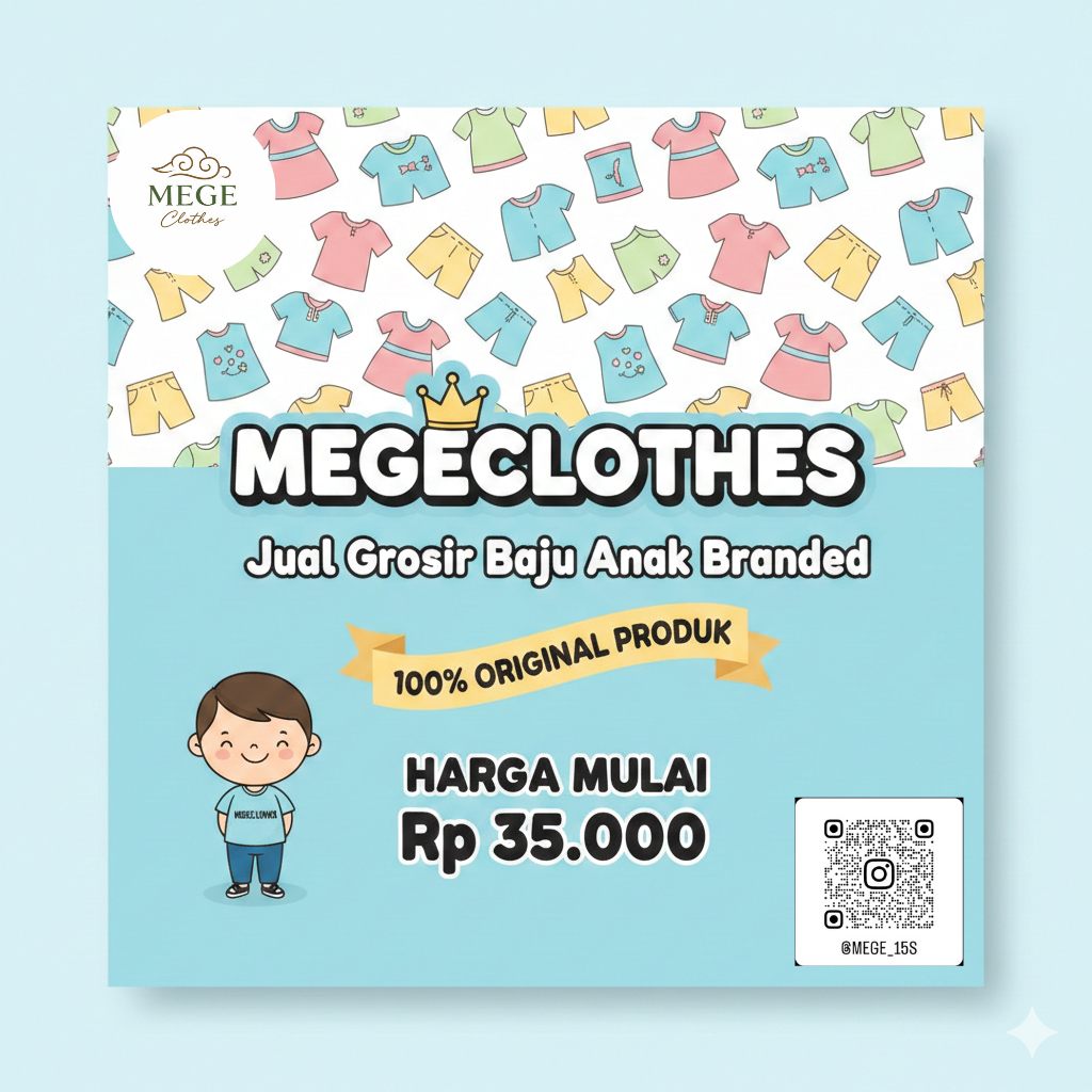 Grosir Baju anak Mix Brand dan Ukuran Per 1 Kodi/20 pcs