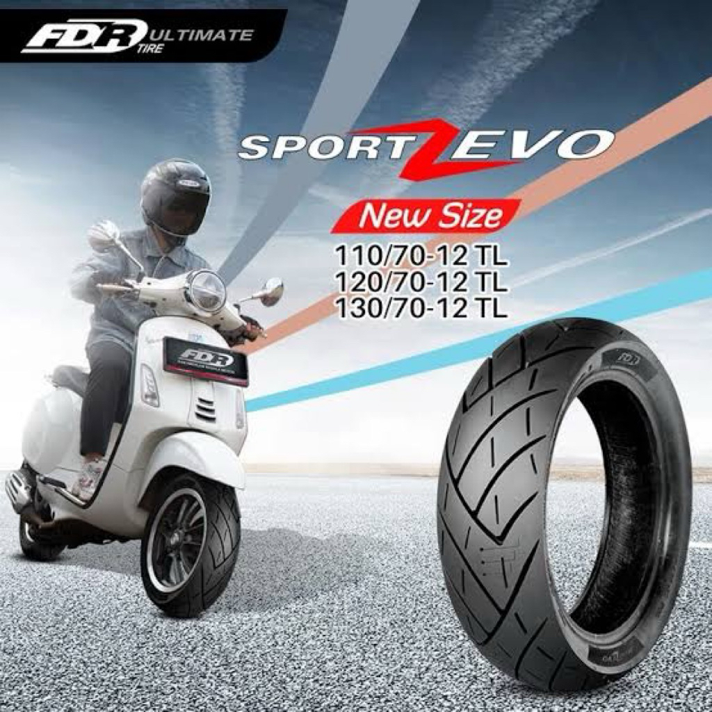 BAN LUAR TUBELESS FDR RING 12 SPORT ZEVO FAZIO FILANO