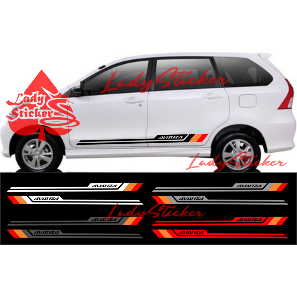 NEW Sticker cutting sticker mobil toyota avanza stiker list bawah mobil avanza