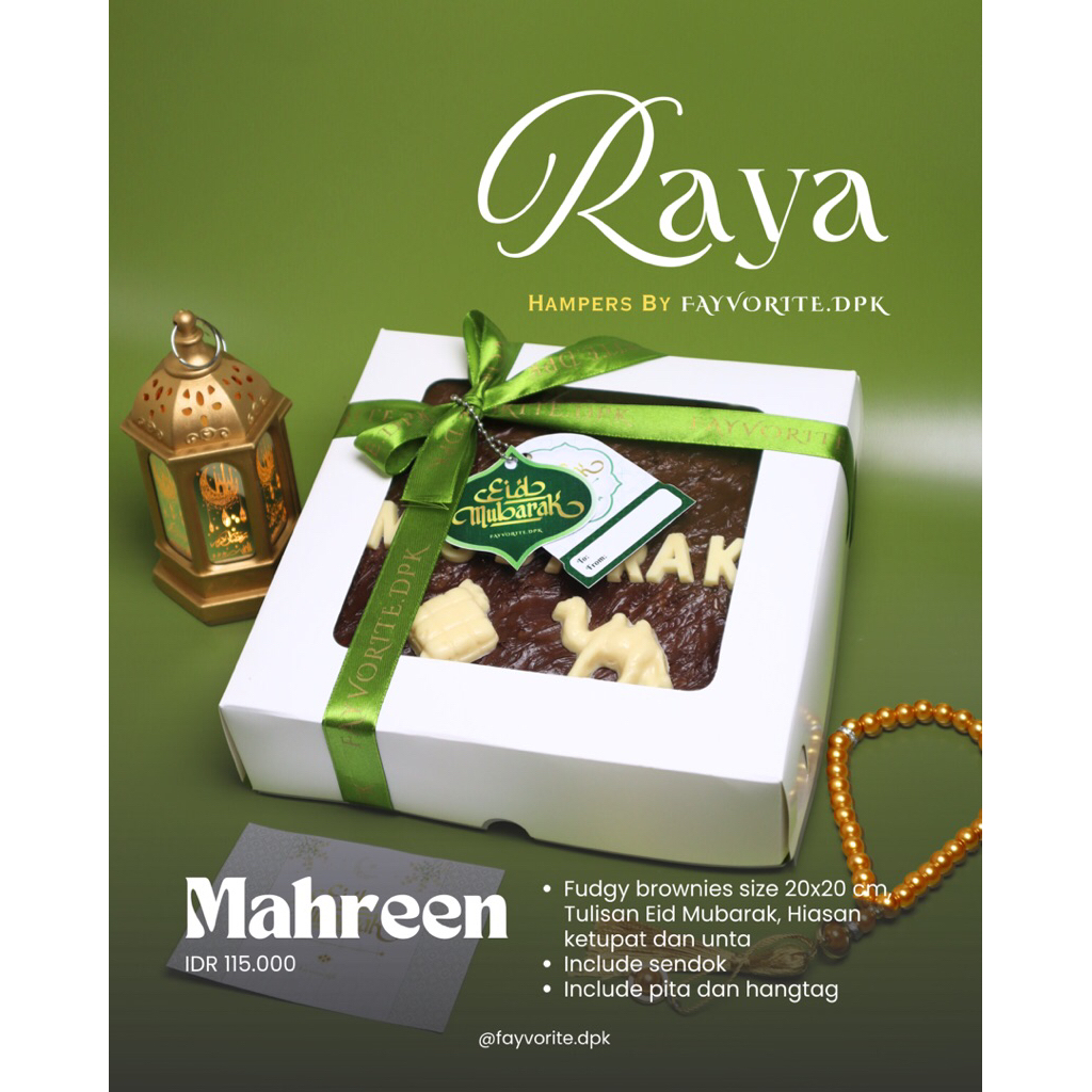MAHREEN HAMPERS LEBARAN FUDGY BROWNIES