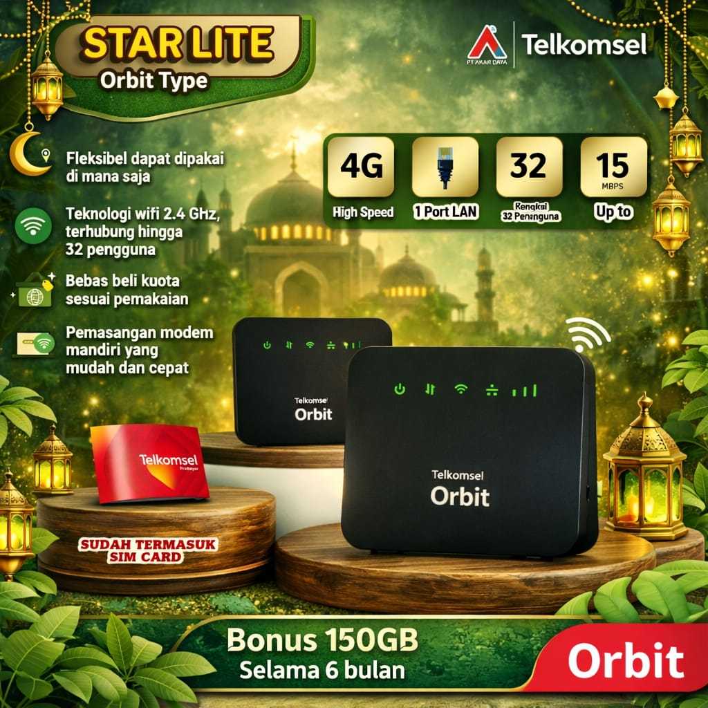 ORBIT STAR LITE - MODEM STAR LITE - Telkomsel Orbit Star LITE Modem WiFi 4G High Speed