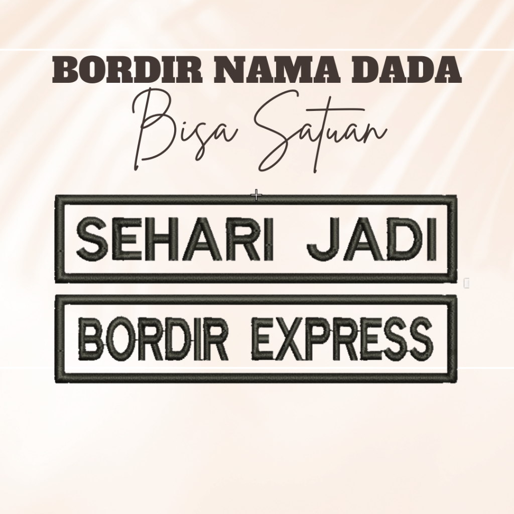 BORDIR NAMA DADA | EMBLEM NAMA | BORDIR EXPRESS SURABAYA | BORDIR MURAH DAN INSTAN LOGO CUSTOM KOMPU