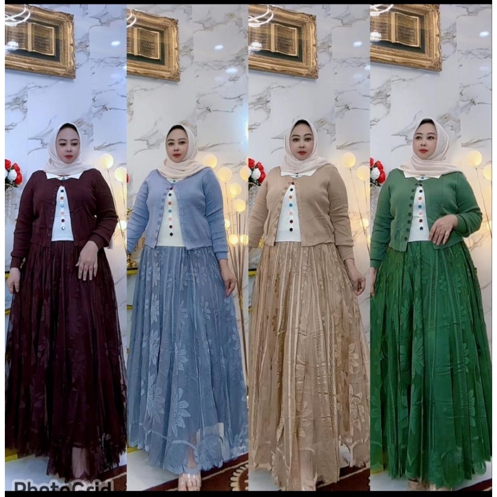 Gamis dan MIDI  rajut women rompi  import terbaru