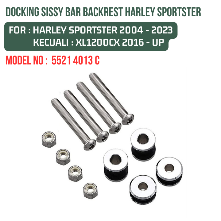 DOCKING SISSY BAR BACKREST HARLEY SPORTSTER 2004-2023 5521 4013 C