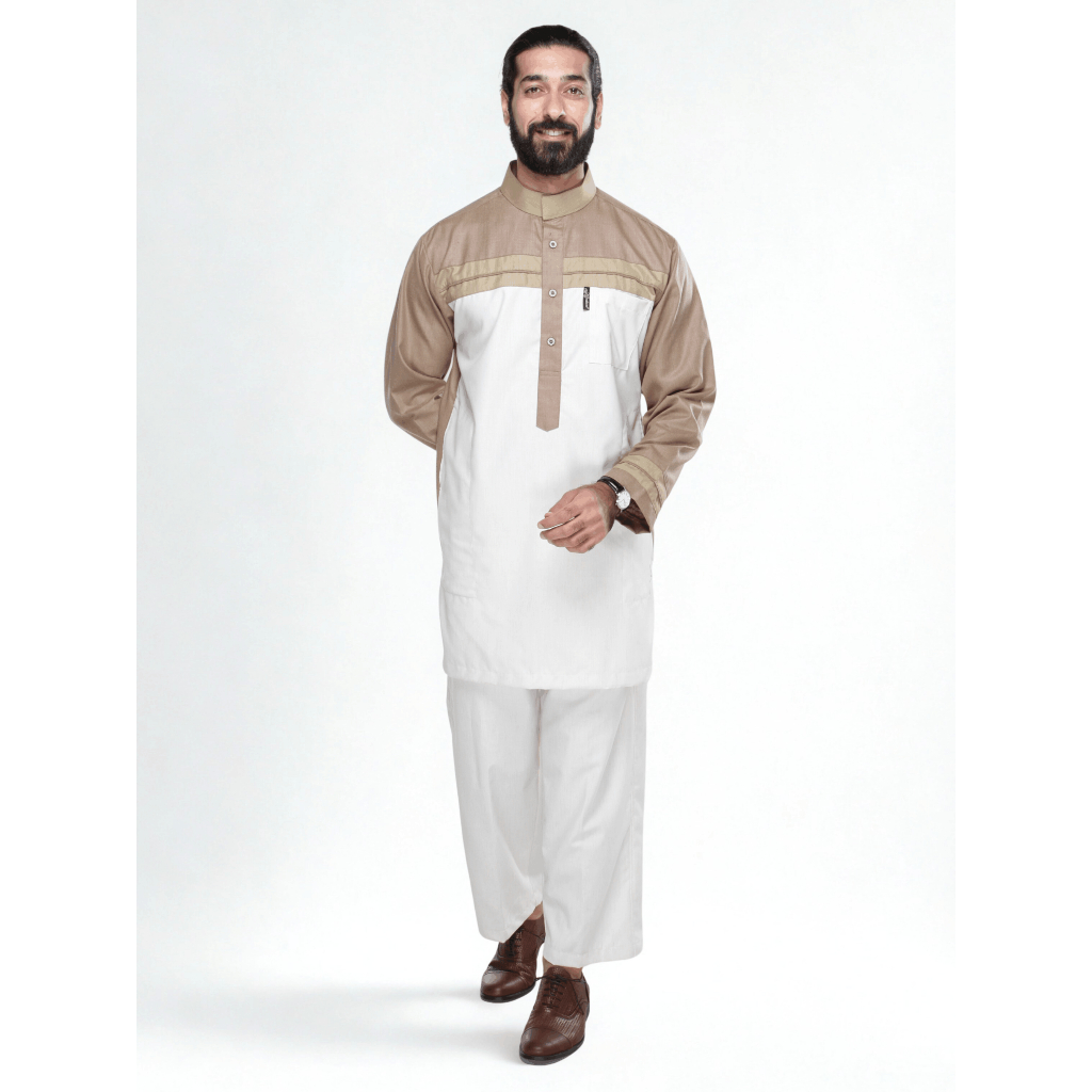 KAMILIANO SILVER 007 – WHITE KURTA LENGAN PANJANG