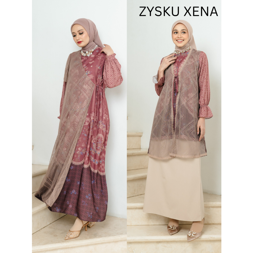 Zysku Xena | Sarimbit Wanita Dewasa 2026 | Windsor Series - Bordeaux | Raya Lebaran