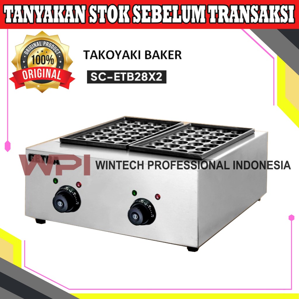 GETRA SC-ETB28X2 Electricity Takoyaki Baker / Mesin Pembuat Takoyaki / Cetakan Takoyaki Anti Lengket
