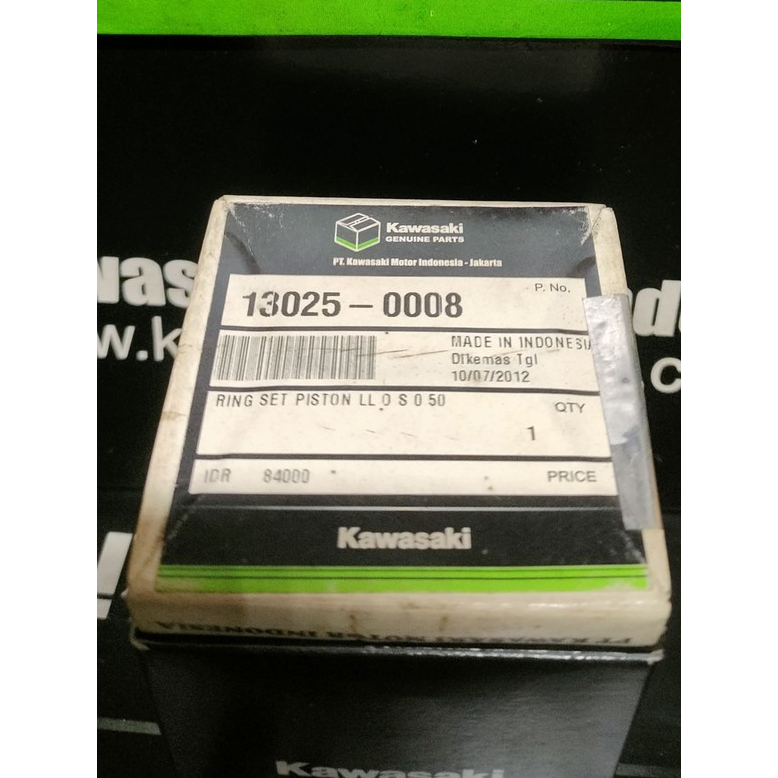 13025-0008	RING-SET-PISTON L,O/S 0.50	KAZE-ZX130 - CINCIN PISTON/CINCIN SEHER OVERSIZE 0.50 -KAWASAK
