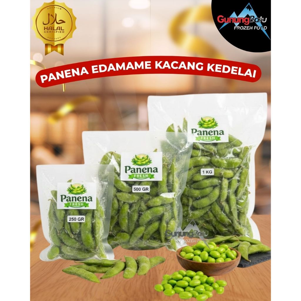 PANENA EDAMAME FROZEN (KACANG KEDELAI) / MUKIMAME (EDAMAME KUPAS) 250GR/500GR