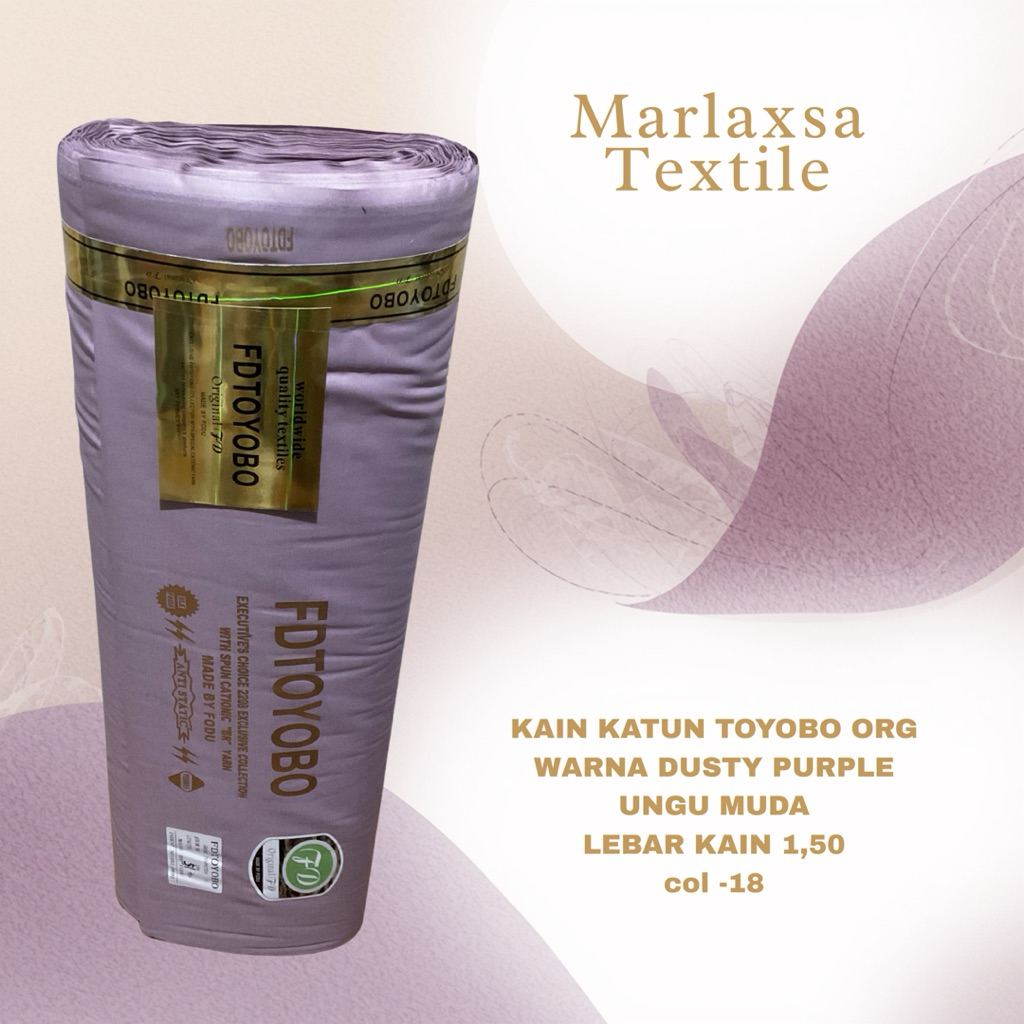 KAIN KATUN TOYOBO FODU ORIGINAL | DUSTY PURPLE |  UNGU MUDA