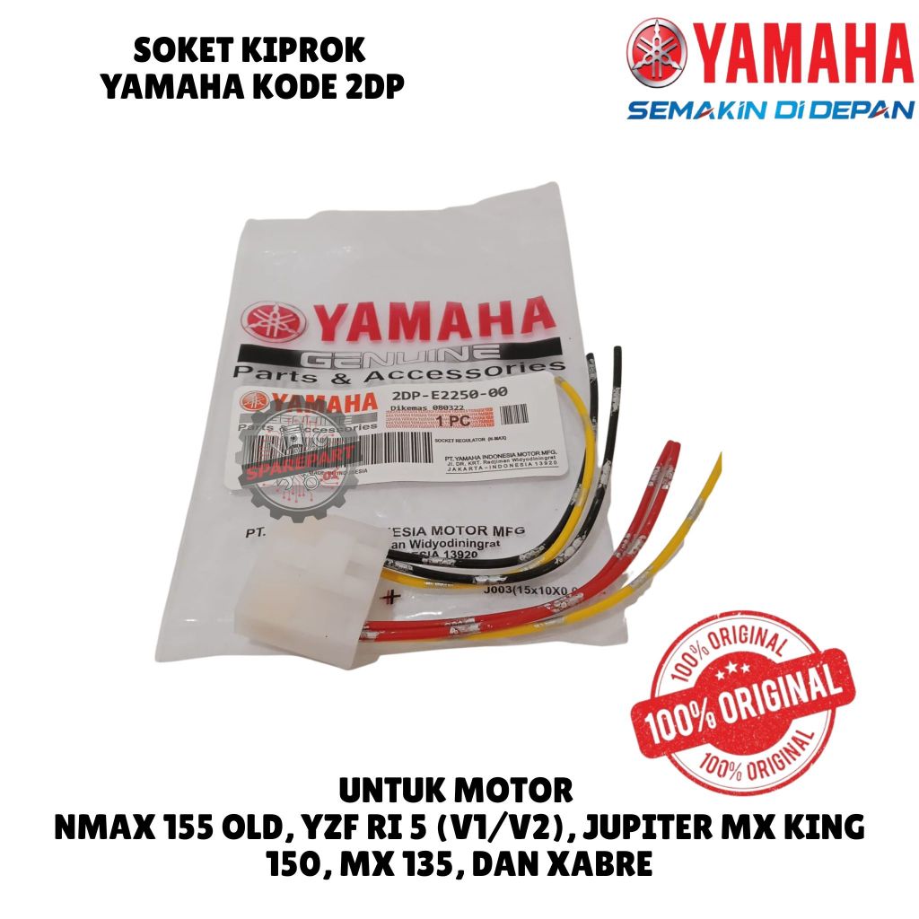 SOKET KIPROK ORIGINAL YAMAHA KODE 2DP NMAX 155 OLD, YZF RI5 (VI/V2) JUPITER MX KING 150, MX 13, DAN 