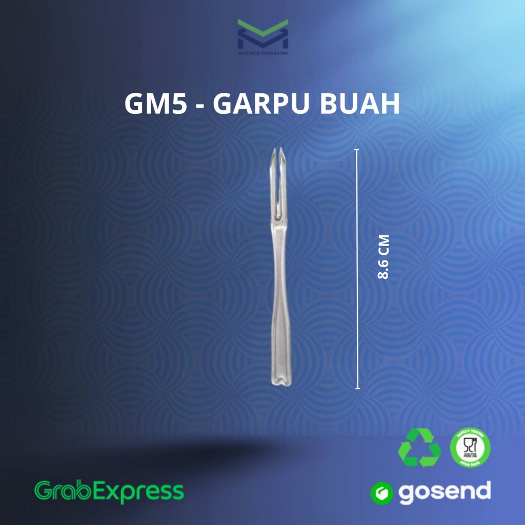 Garpu Buah Plastik Food Grade Isi 500 / Dus 2500 – Garpu Dessert Sekali Pakai Catering Snack Box