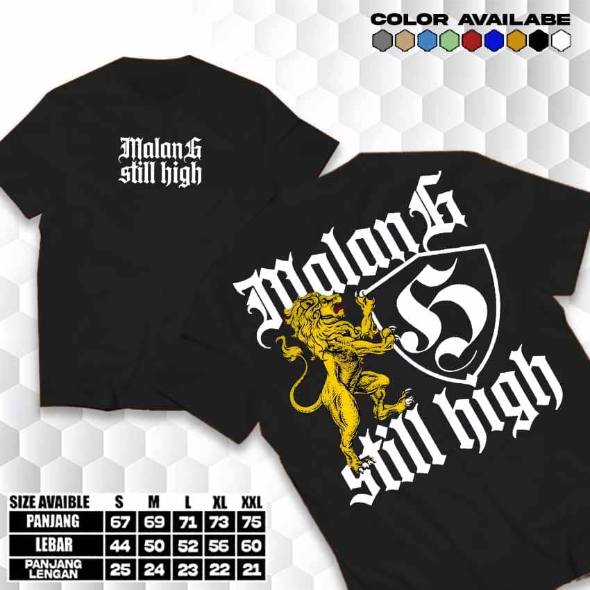 GARUDA BAJU - KAOS MALANG STILL HIGH | BAJU PRIA DAN WANITA | KAOS KATA KATA | KAOS SUPPORTER AREMA 