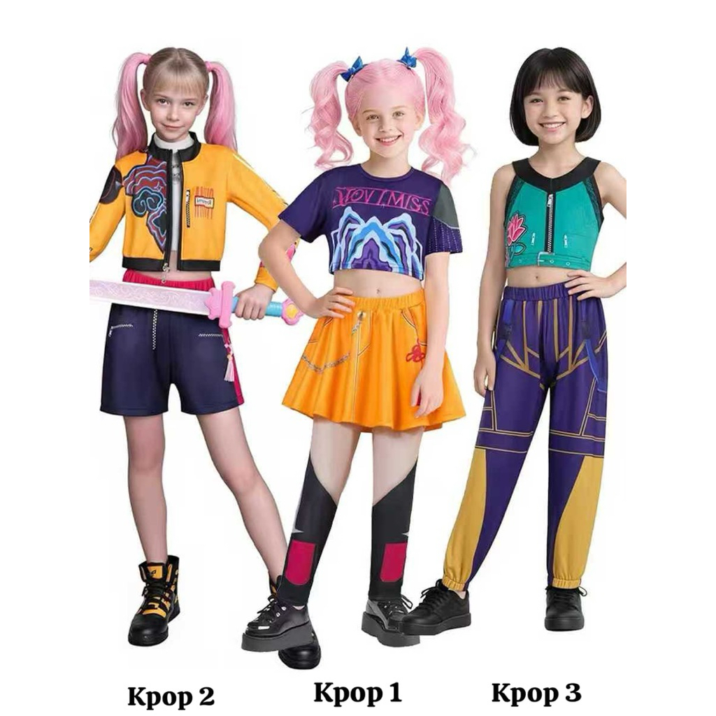 RUMI ZOEY MIRA KOSTUM HUNTRIX KPOP DEMON HUNTER KPOP DEMON KOSTUM  KPOP