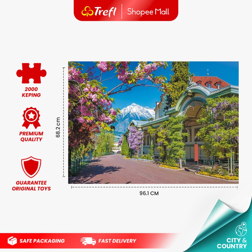 Trefl 2000 Jigsaw Puzzle - Merano Italy 27115 | Mainan Hobi Koleksi Anak dan Dewasa