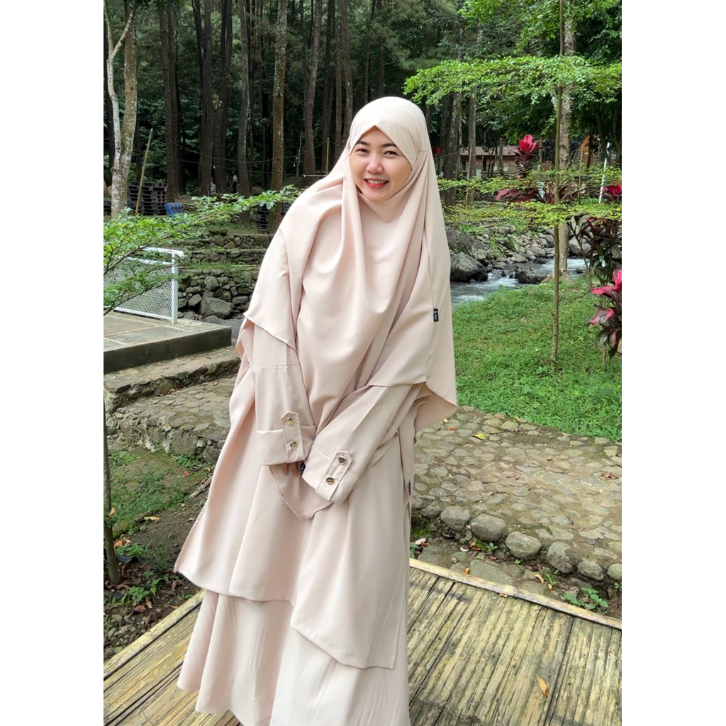 ONE SET ONESET SETELAN FK KHIMAR FREE CADAR ANTI UV ADEM | SEENA SERIES | AIGO MUSLIMAH SYARI
