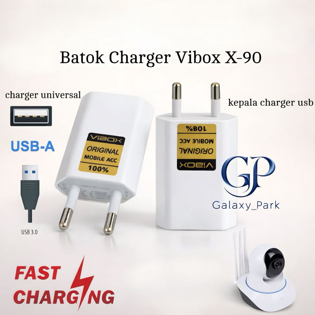 Batok Charger Vibox X-90 | Adaptor Charger Universal | Kepala Charger Usb [GLX]