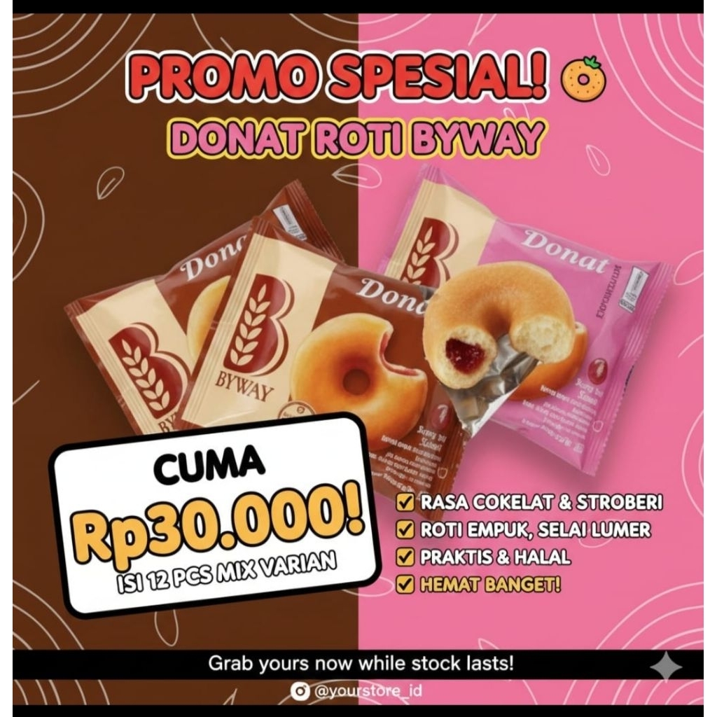 DONAT ROTI BYWAY 12PCS MIXVARIAN