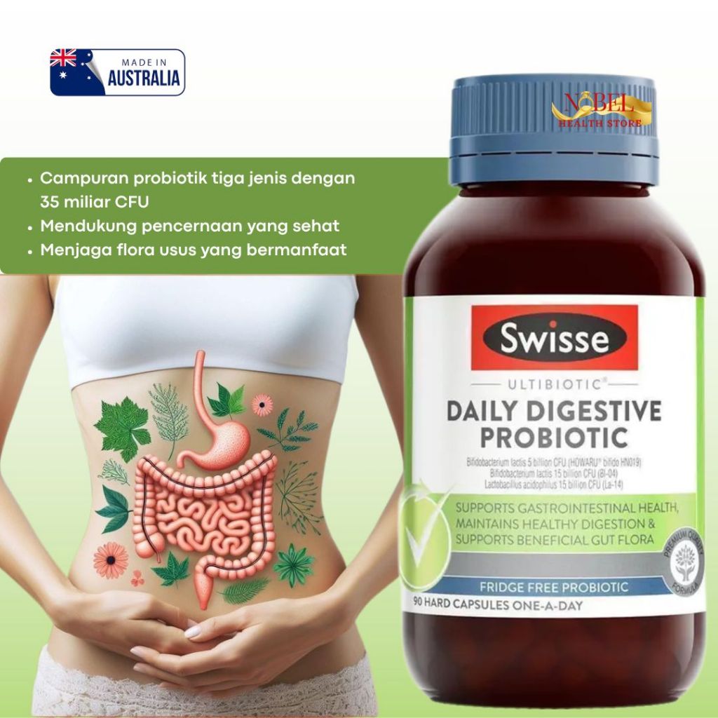 Swisse Ultibiotic Daily Digestive Probiotic 90 Capsules
