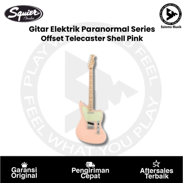 Gitar Elektrik Squier Paranormal Series Offset Telecaster Shell Pink Original